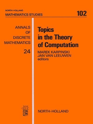 cover image of Topics in the Theory of Computation